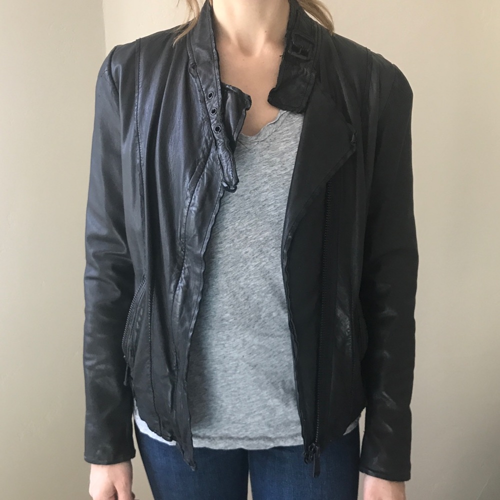 andrew marc soft leather motorcycle jacket